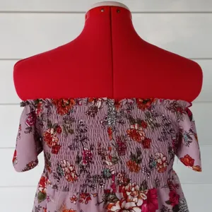 Monteau Off Shoulder Smocked Top Sz M thumbnail 6