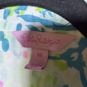 Lilly Pulitzer Lighthouse Print Tunic Top XS Blue Green Coastal Beach‎ thumbnail 3