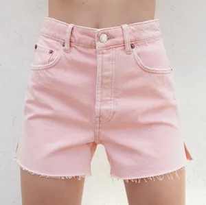 Zara | Pink High Rise Denim Shorts thumbnail 1