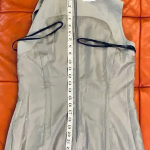 Calvin Klein gray sleeveless belted dress. thumbnail 9