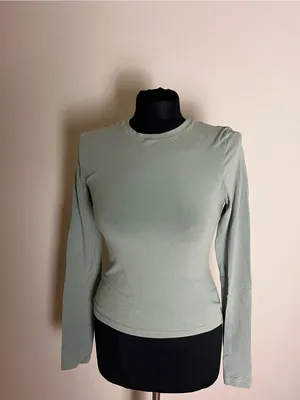 Skims Mineral Long Sleeve Cotton Jersey Crewneck Crop Top thumbnail 2