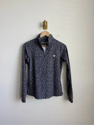Bad Birdie Women's Performance Quarter Zip Speckled Golf Top Gray XS thumbnail 2
