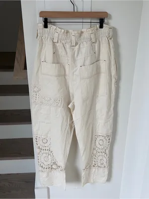 Free People Rockaway Craft Pant in Tofu Ivory Cream NWT thumbnail 5