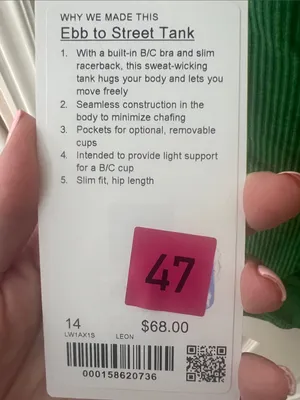 Lululemon Ebb to Street Tank B/C Cup shelf bra thumbnail 4