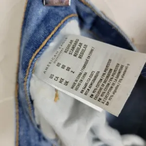 American Eagle Blue Distressed Mom Jean Ripped Knee Fashion thumbnail 6