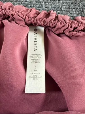 Athleta Calm Cool Cami and Short Set Tawny Rose Leisure Silky Pajamas Small S thumbnail 13