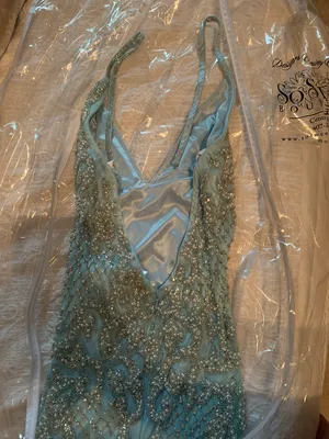 Baby Blue / Silver Sparkle Prom Dress thumbnail 2