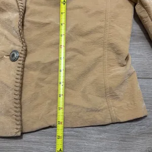Vintage Silverado Tan Faux Suede Western Jacket Whipstitch Blazer Women's M Boho thumbnail 5