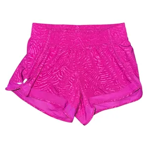 Athleta Printed Mesh Racer Run Shorts Electric Fuchsia Pink 4” Inseam Women’s XS thumbnail 2