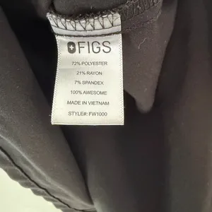 Figs Catarina One-Pocket Scrub Top‎ Black Size XL Scrub Shirt Short Sleeve thumbnail 6
