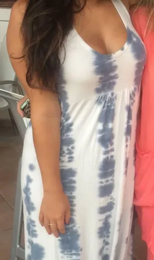Natural Tie Dye COTTON Maxi Dress Blue/White Women's sz M Boho Style Made in CA thumbnail 2