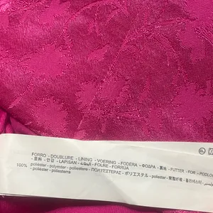 ZARA Jacquard Halter Corset Cropped Keyhole Top Button Side Zip Hot Pink Size M thumbnail 6