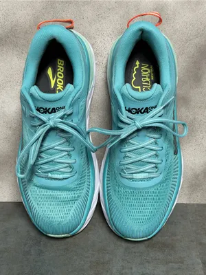 Hoka One One Bondi 7 Women’s Aqua Running Shoes Size 9.5 thumbnail 6