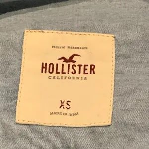 Hollister Button Down Shirt Women XS Blue‎ Denim Chambray Coastal Western 3W2170 thumbnail 2