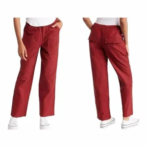 Free People Movement Voyage Pant Red Cargo Utility Front Slash Pockets Large thumbnail 2