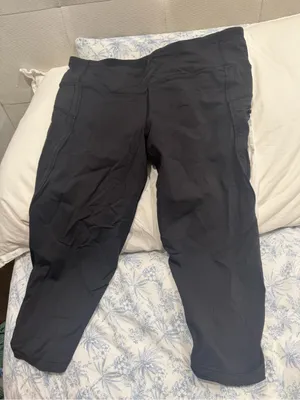 Lululemon Black Capri Women’s Leggings Size 10 Pull Over Pockets thumbnail 6