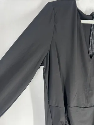 ELOQUII Black Ruched Draped Long Sleeve Maxi Dress Size 18 NWT thumbnail 5