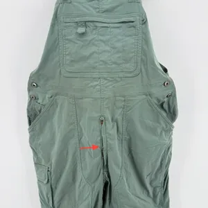 Duluth Heirloom Gardening Bib Shortalls Sage‎ Green Women L Overalls Shorts READ thumbnail 3