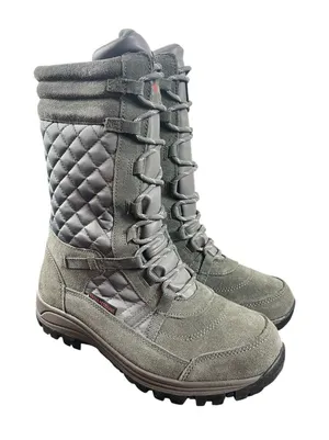 NORTIV 8 Winter Snow Boots Womens 10 Gray Mid Calf Waterproof Thinsulate NWT thumbnail 1