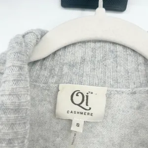 Qi Cashmere Womens Grey Wool Cashmere‎ Blend Open Front Cocoon Cardigan Size S thumbnail 3
