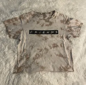 friends tie dye graphic crop top thumbnail 1