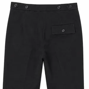 Ralph Lauren Black Slim Ankle Trousers Size 2 Waist-Tabs Minimalist Corporate thumbnail 3
