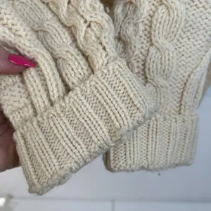 Aran Crafts Size M Full Zip Cardigan Sweater Ireland Fisherman Cable Knit Cream‎ thumbnail 5
