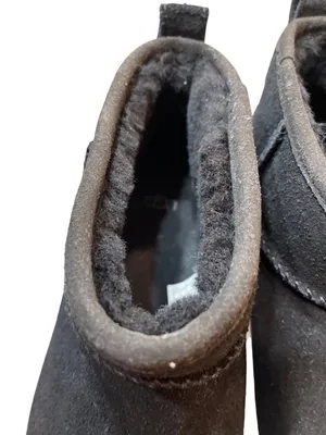 UGG Alameda wms black suede shearling lined mini ankle boot sz 5.5 SKU 10-471 thumbnail 8