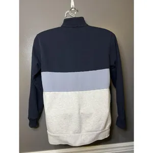J. Galt Sweatshirt Womens Med Navy Colorblock 1/4 Zip Fleece Mock Neck Pullover thumbnail 5