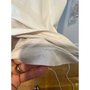 Lululemon Swiftly Tech Long Sleeve 2.0 Shirt White Grey Striped Slim Fit thumbnail 4