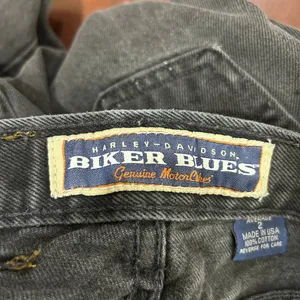 Harley Davidson Jeans‎ Womens 2 Black Biker Blues High Rise Straight Boyfriend thumbnail 3