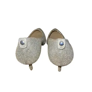 Michael Kors Women's Flex Kitten Pump Pointed Heel Silver Glitter Prom Wedding thumbnail 4