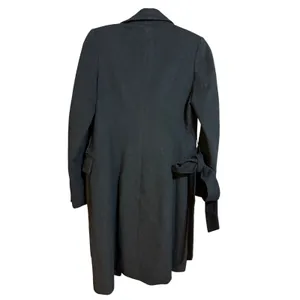 Banana Republic Black Lambswool Cashmere Blend Long Trench Coat XS Women‎ Black thumbnail 2