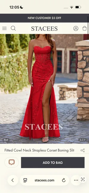 red prom dress stacees thumbnail 6