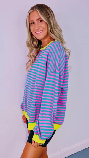 These Three Boutique Stripped Pullover thumbnail 2