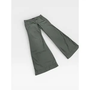 The Limited Lowrise Boho Flare Wide-leg Cotton Khaki Pants thumbnail 3