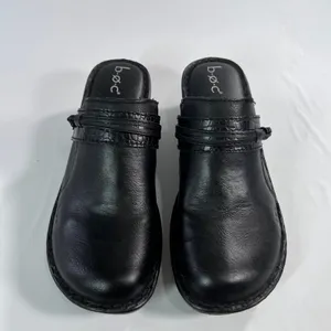 b.o.c. Peggy Women's Size 10M Black Faux Leather Open Back Clog Mules‎ Casual thumbnail 2
