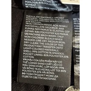 H&M NWT Black Denim Jean‎ Shorts Size 8 Mid Rise Zip Raw Hem Summer Comfort thumbnail 7