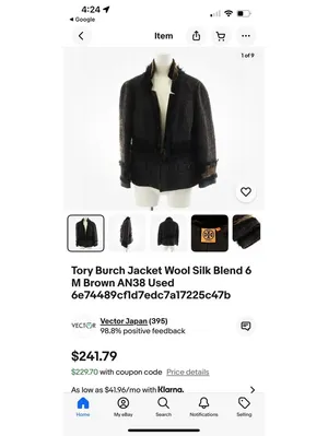 Tory Burch Tweed Jacket with Velvet Accents thumbnail 8