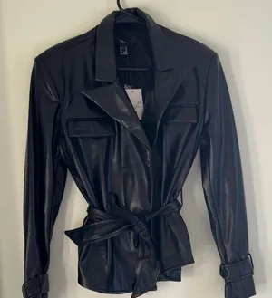 NWT Faux leather jacket Size M thumbnail 1