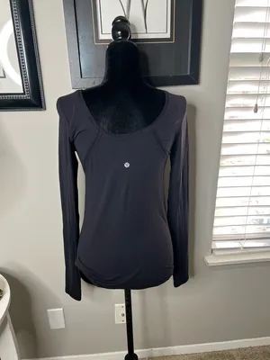 Lululemon align and define long sleeve tee 6‎ Black thumbnail 7