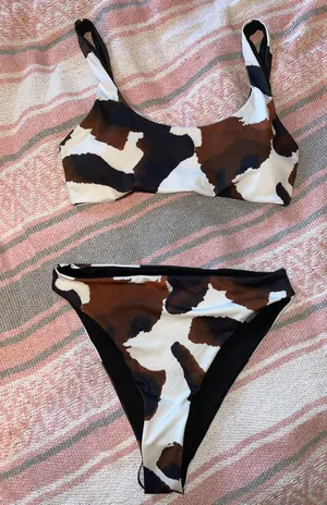 SheIn Cow Print Bikini thumbnail 1