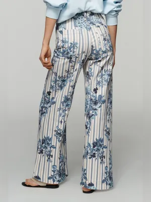 NWT Anthropologie Maeve The Colette High-Rise Wide-Leg Jeans- Floral Stripe - 25 thumbnail 10