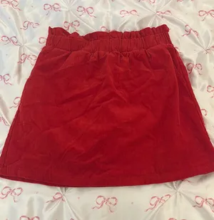 Red copper key ribbed skirt thumbnail 1