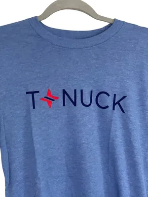 Tuckernuck Logo American Apparel Tri-Blend Tee in Blue Small Womens New Tshirt thumbnail 3