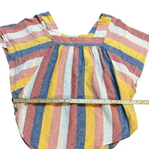 Beachlunchlounge Striped Multicolor Blouse Linen Blend Desert Vibes Sz S‎ thumbnail 6