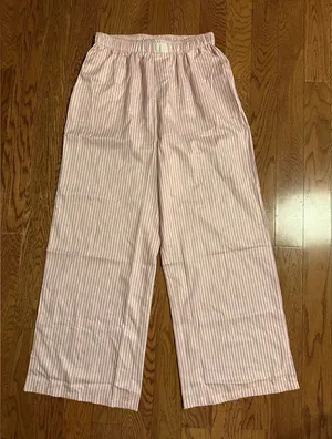 Pink Striped Pajama Pants Size M thumbnail 1