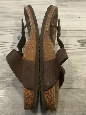 Birkenstock Gizeh thong sandals Havana brown oiled leather size 40 thumbnail 3