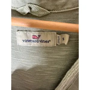 Vineyard Vines Womens Sage Green Slub Cotton V-Neck Long Sleeve Top Size S thumbnail 3