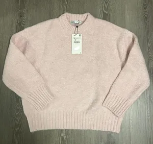 Zara NWT baby light pink fluffy sweater thumbnail 1